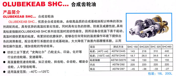 OLUBEKEAB SHC...合成齒輪油